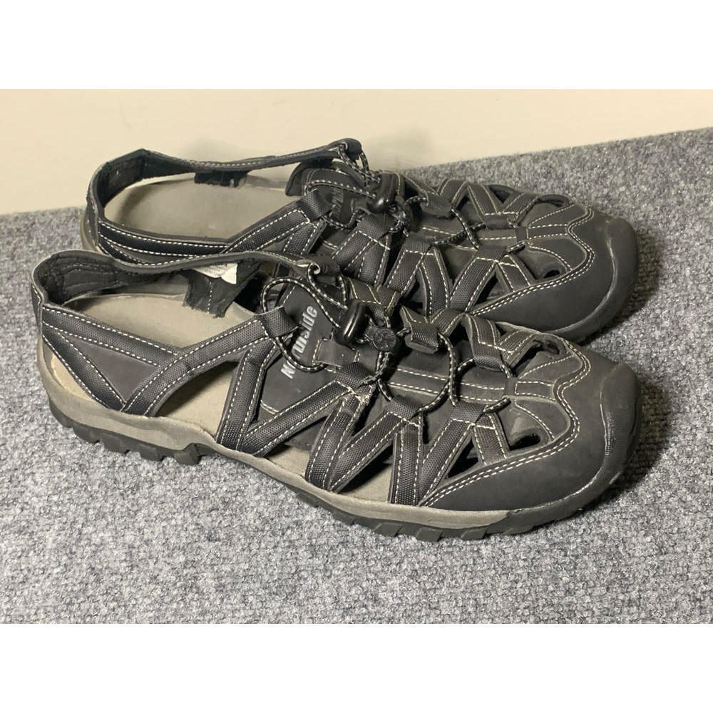 Northside mens sports/athletic sandal, black with gray and white trim, size 11 - Picture 4 of 8